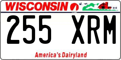 WI license plate 255XRM