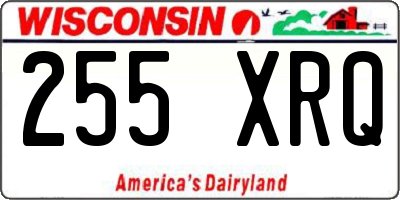 WI license plate 255XRQ