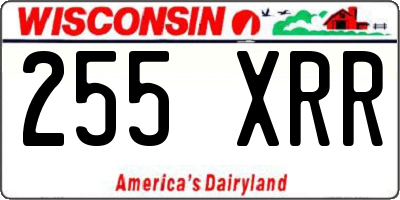 WI license plate 255XRR
