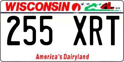 WI license plate 255XRT