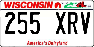 WI license plate 255XRV