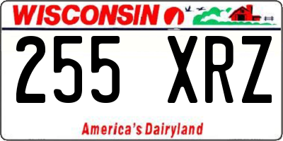 WI license plate 255XRZ
