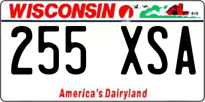 WI license plate 255XSA