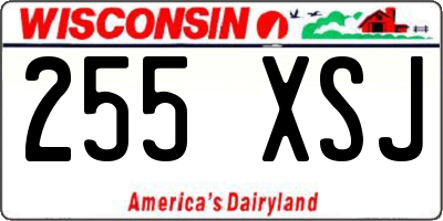 WI license plate 255XSJ