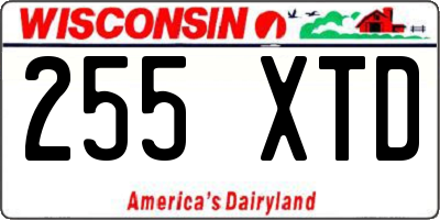WI license plate 255XTD