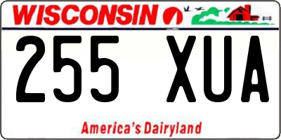 WI license plate 255XUA