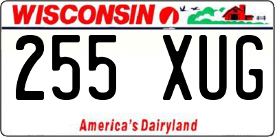 WI license plate 255XUG