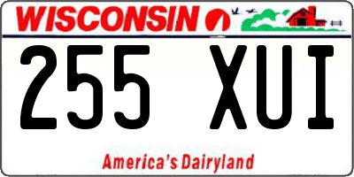 WI license plate 255XUI