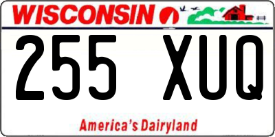 WI license plate 255XUQ