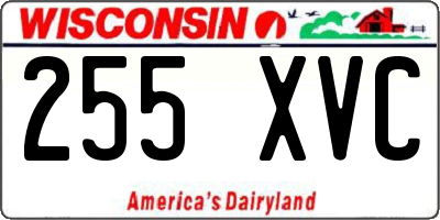 WI license plate 255XVC