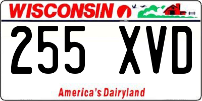 WI license plate 255XVD
