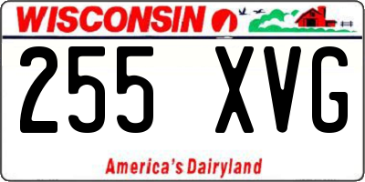 WI license plate 255XVG
