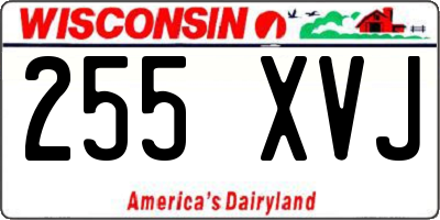 WI license plate 255XVJ