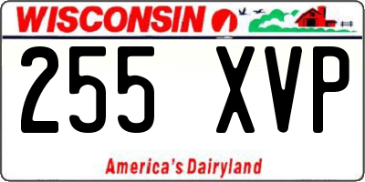 WI license plate 255XVP