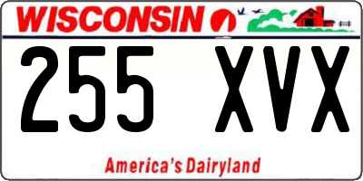 WI license plate 255XVX