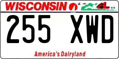 WI license plate 255XWD