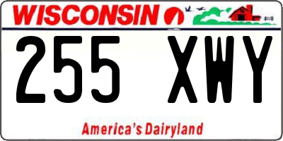 WI license plate 255XWY