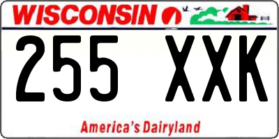 WI license plate 255XXK