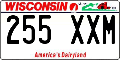 WI license plate 255XXM