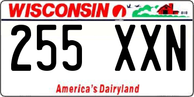 WI license plate 255XXN