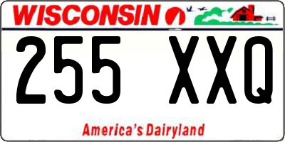 WI license plate 255XXQ