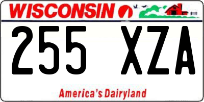WI license plate 255XZA