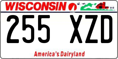 WI license plate 255XZD