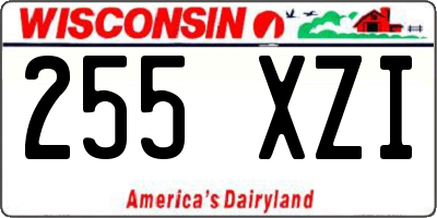 WI license plate 255XZI