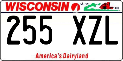 WI license plate 255XZL