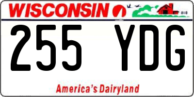 WI license plate 255YDG