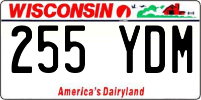 WI license plate 255YDM