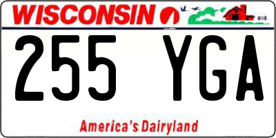 WI license plate 255YGA