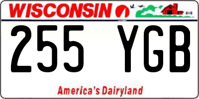 WI license plate 255YGB
