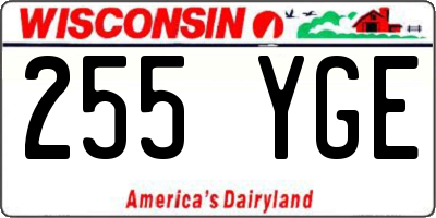 WI license plate 255YGE