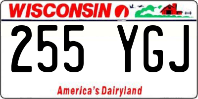 WI license plate 255YGJ