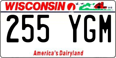WI license plate 255YGM