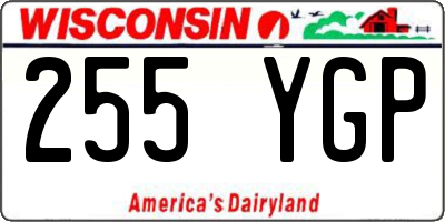 WI license plate 255YGP