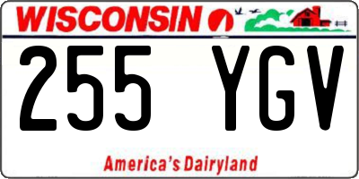 WI license plate 255YGV