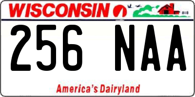 WI license plate 256NAA