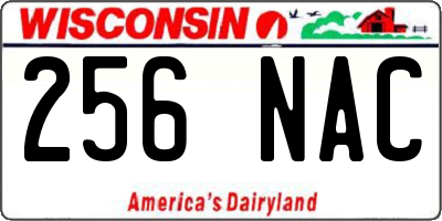 WI license plate 256NAC