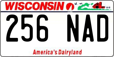 WI license plate 256NAD