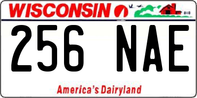 WI license plate 256NAE