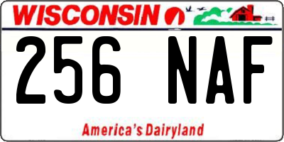 WI license plate 256NAF
