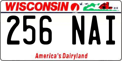 WI license plate 256NAI