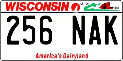 WI license plate 256NAK