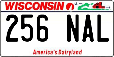 WI license plate 256NAL