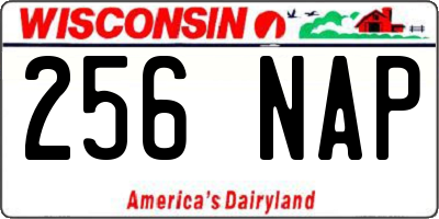 WI license plate 256NAP