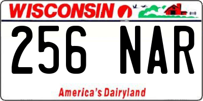 WI license plate 256NAR