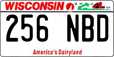 WI license plate 256NBD