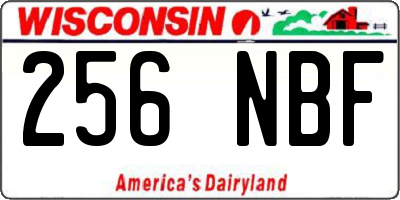 WI license plate 256NBF